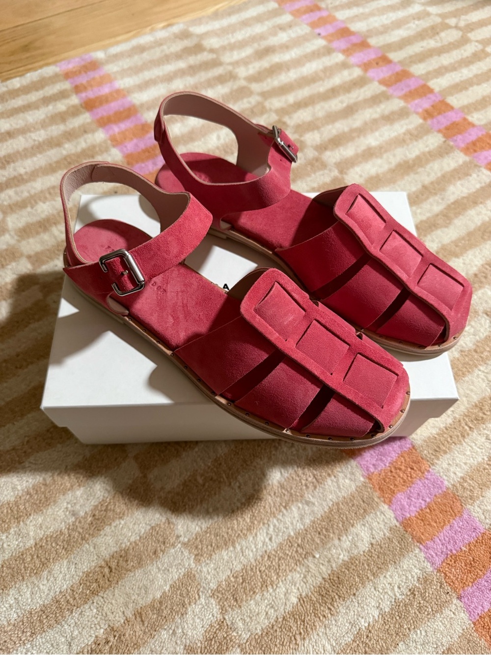 Women's Watermelon Suede Fisherman Sandals